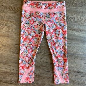 Lululemon crop floral leggings